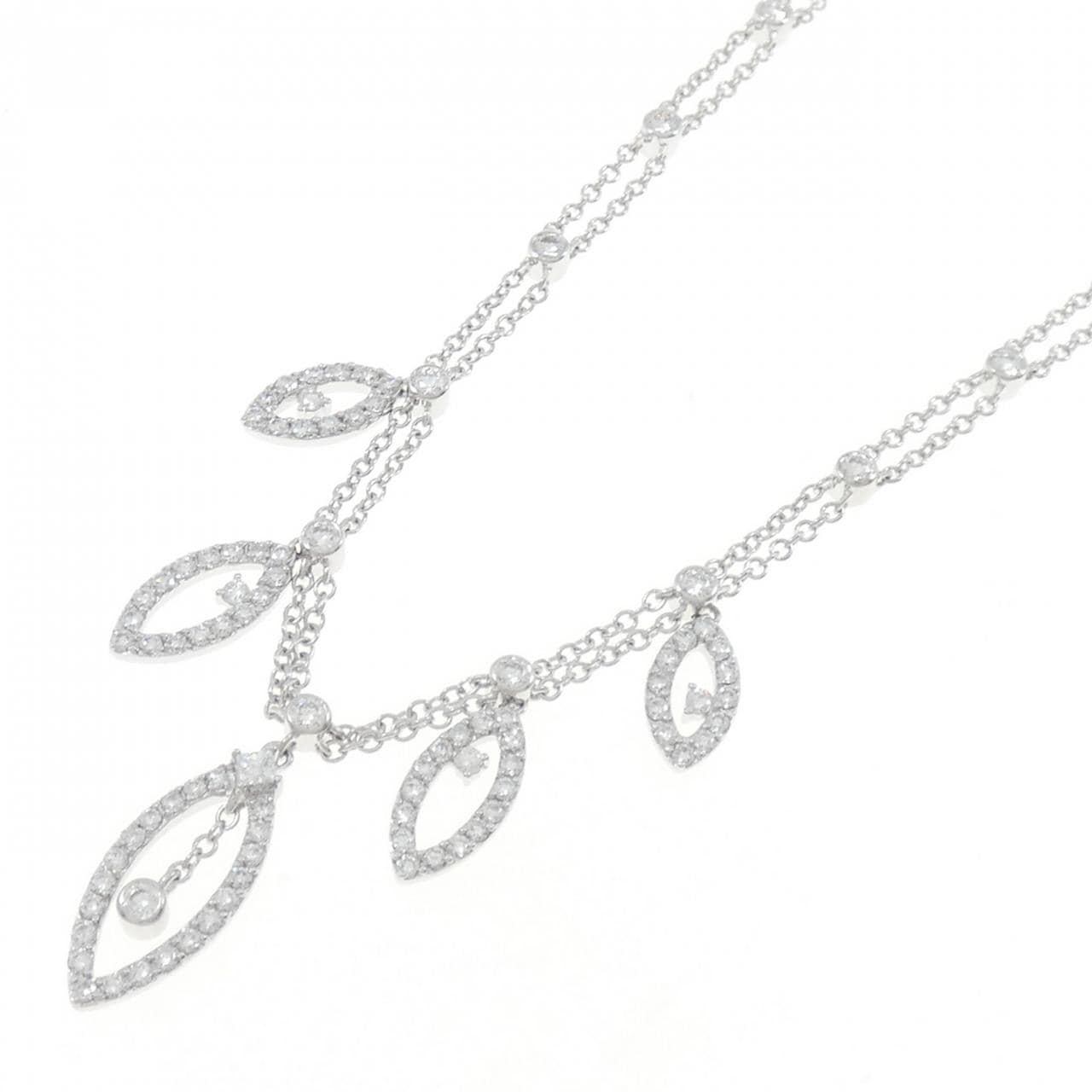 K18WG ダイヤモンド ネックレス 1.69CT