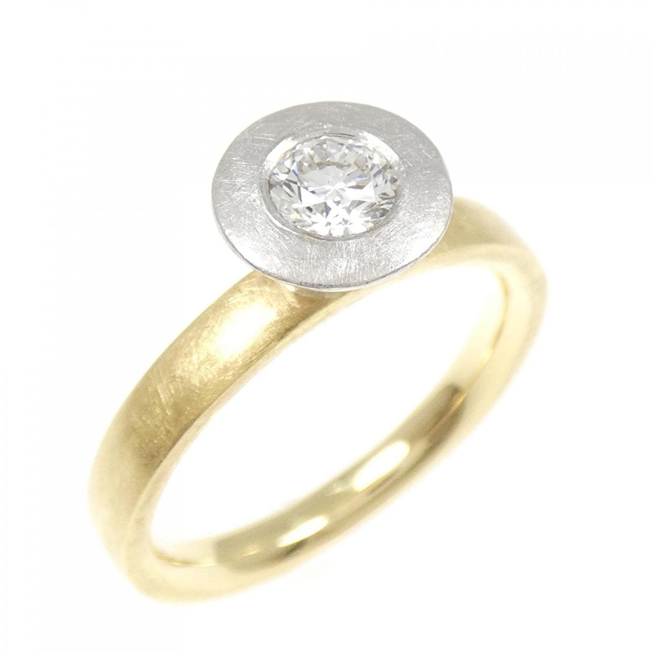 K18YG/PT900 ダイヤモンド リング 0.297CT