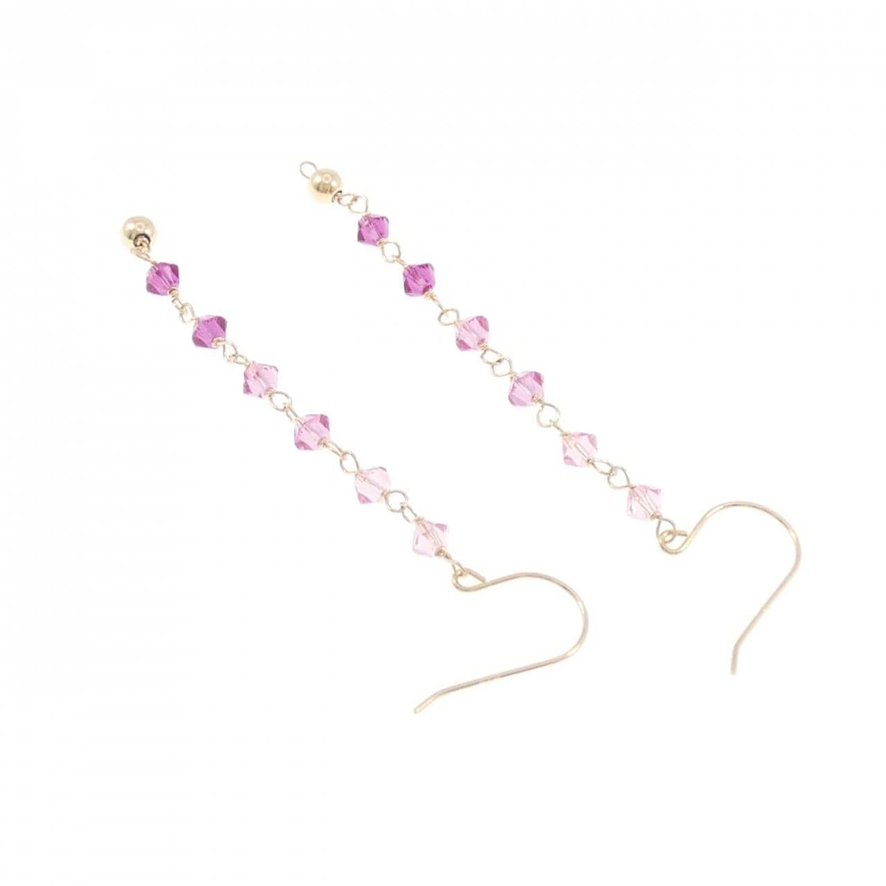 K18YG ガラス ピアス