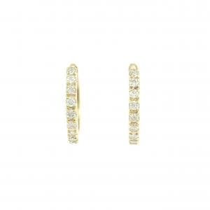 K18YG ダイヤモンド フープ ピアス 0.18CT
