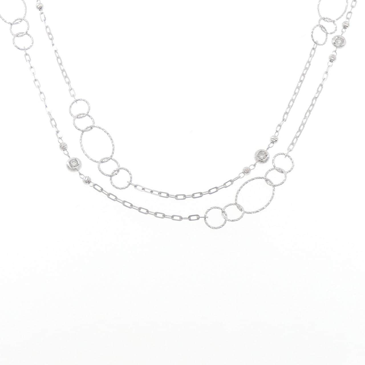 K18WG ダイヤモンド ネックレス 0.30CT