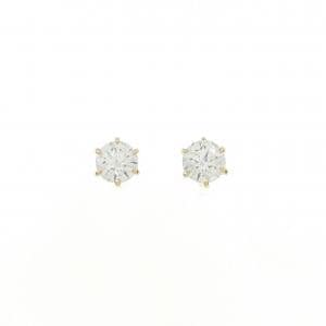 【リメイク】K18YG/ST ダイヤモンド ピアス 0.215CT 0.232CT G-H SI1 EXT H&C