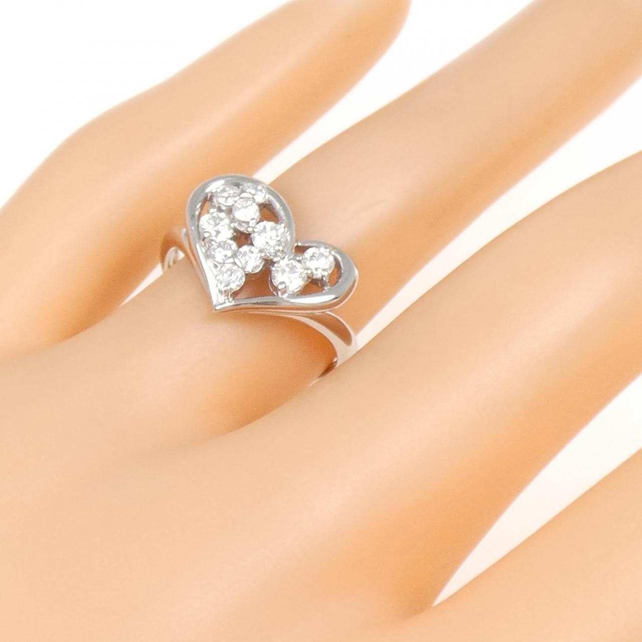 PT ハート ダイヤモンド リング 0.50CT