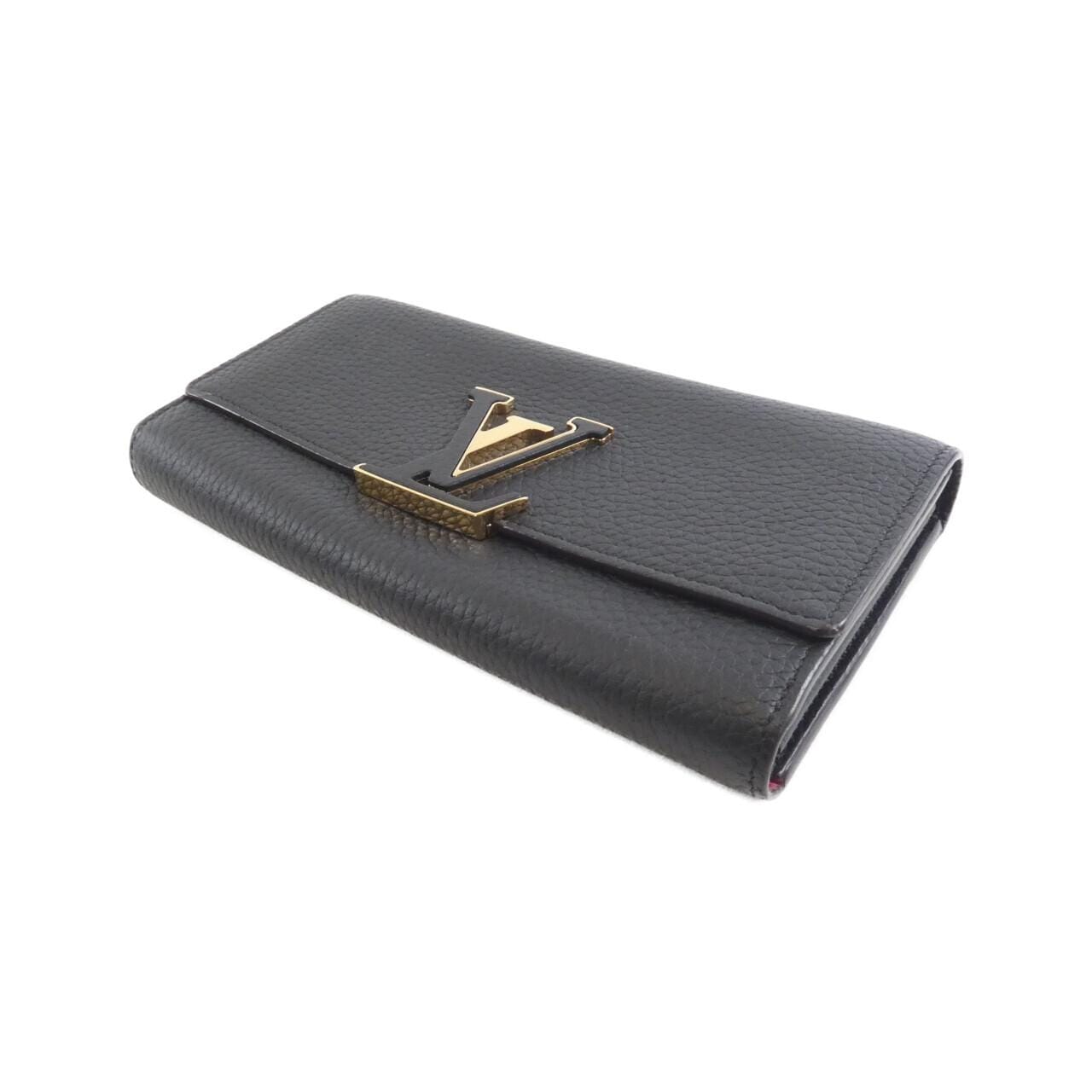 LOUIS VUITTON Taurillon Portefeuille Capucines M61248 錢包
