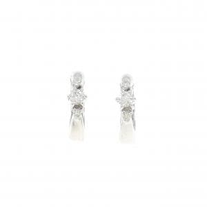 K18WG ダイヤモンド イヤリング 0.20CT