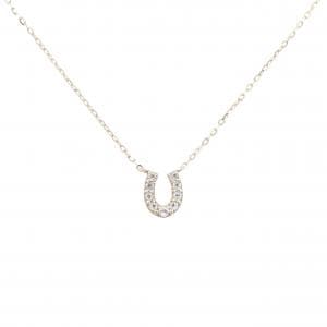 K10YG ホースシュー ホワイトトパーズ ネックレス