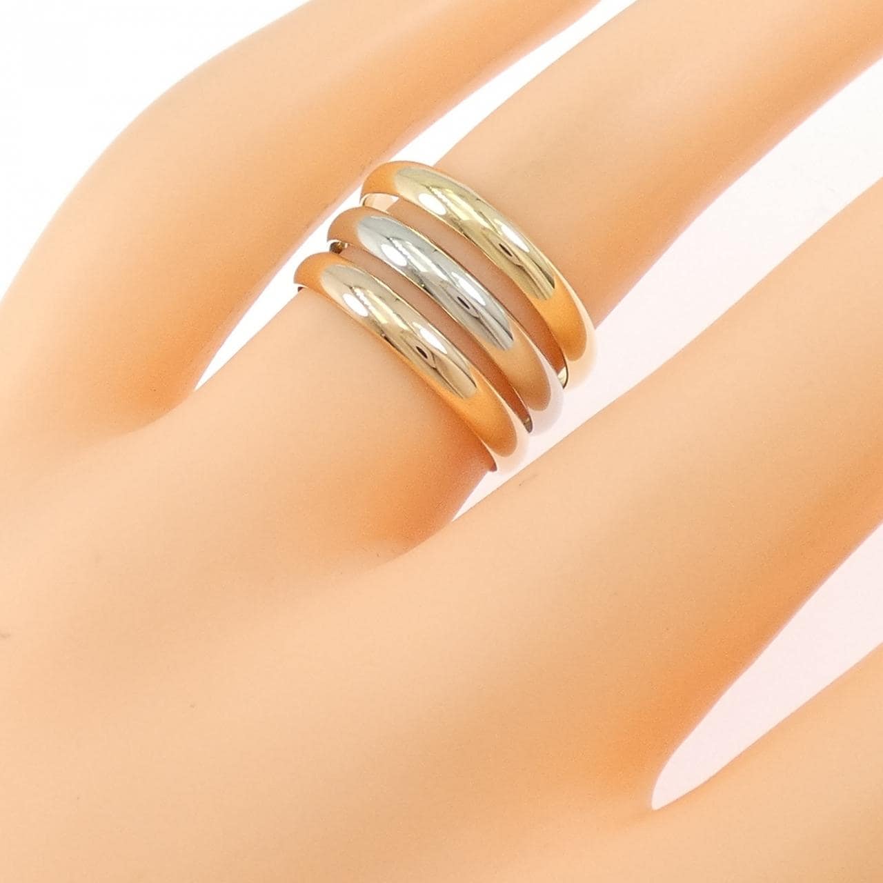 カルティエ 750スリーカラー リング