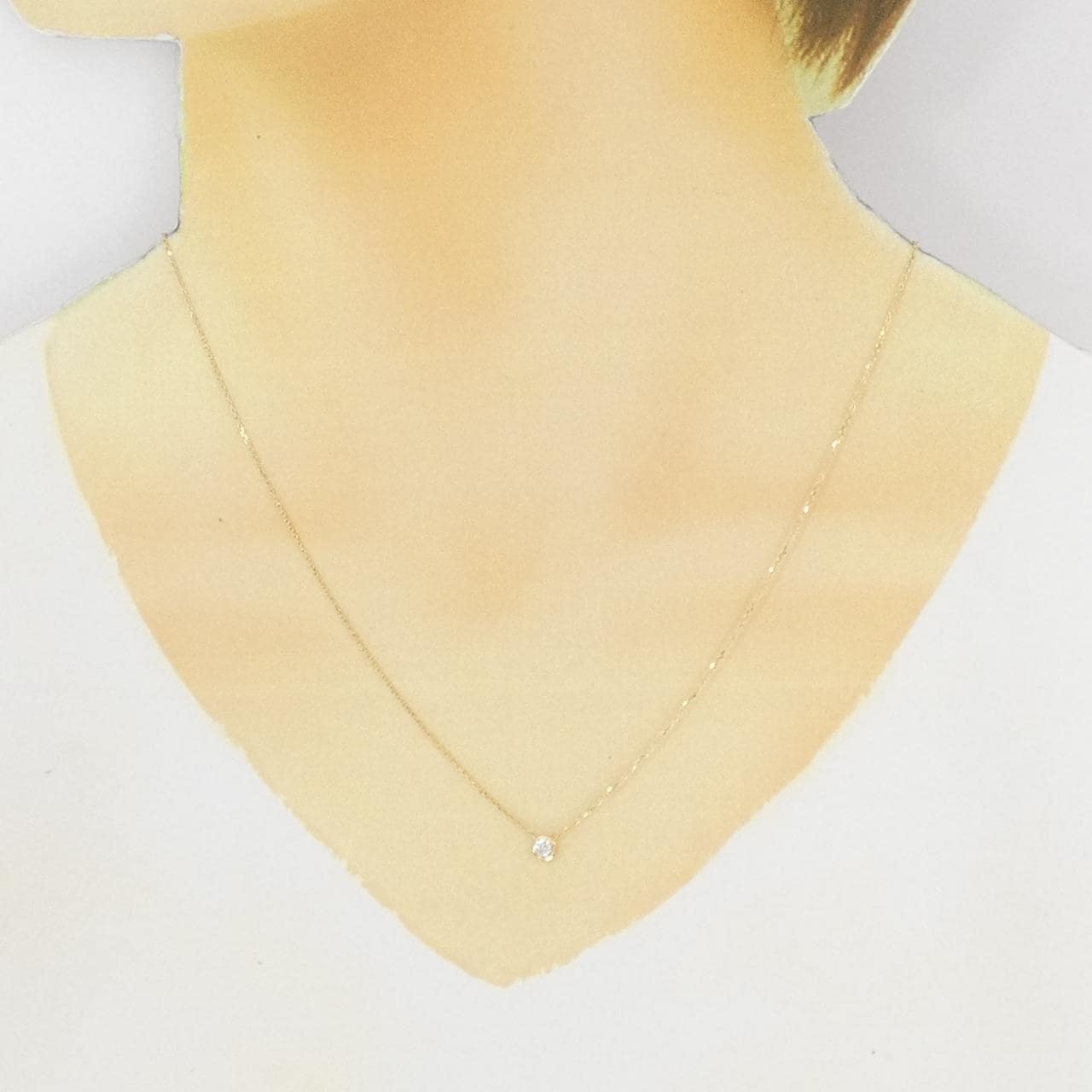 スタージュエリー ムーンセッティング ネックレス 0.10CT
