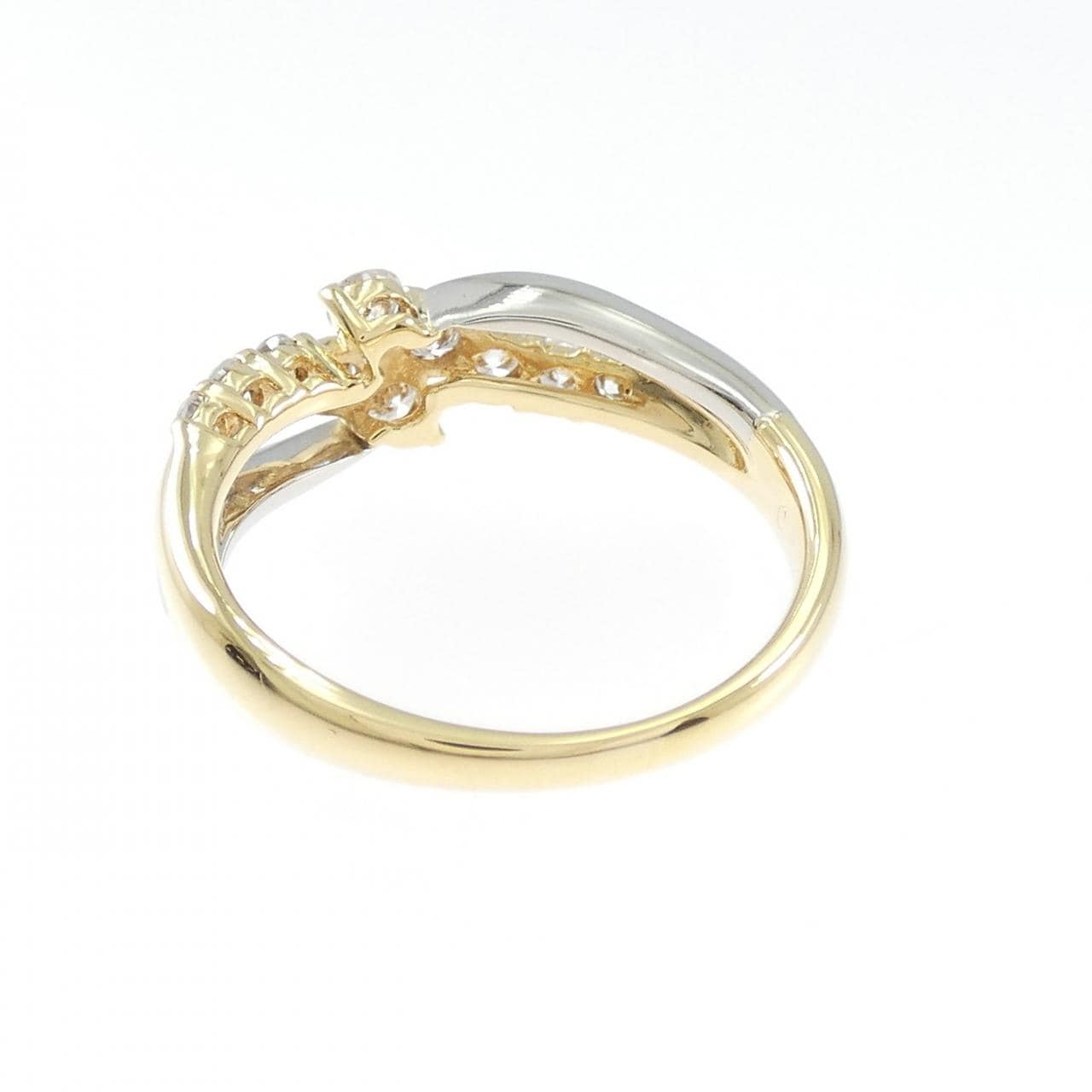 K18YG/PT900 ダイヤモンド リング 0.50CT