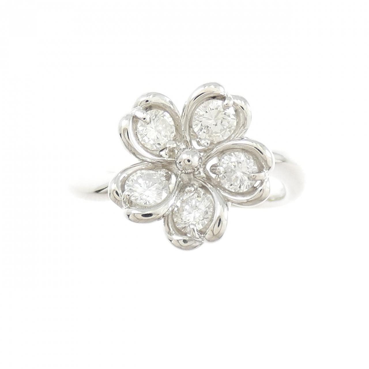 PT900 フラワー ダイヤモンド リング 0.50CT