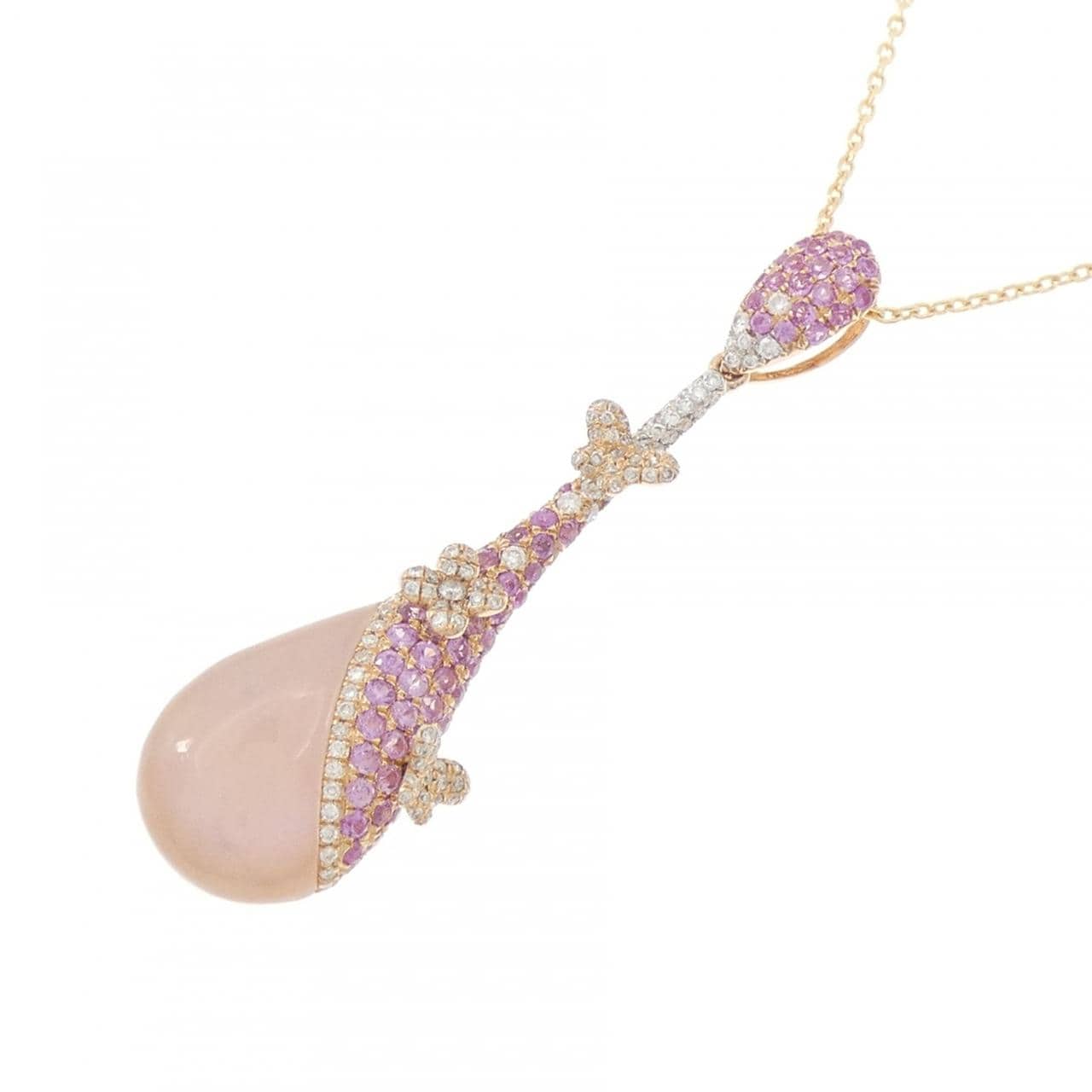 K18PG/18KWG/K18YG Colored Stone Necklace