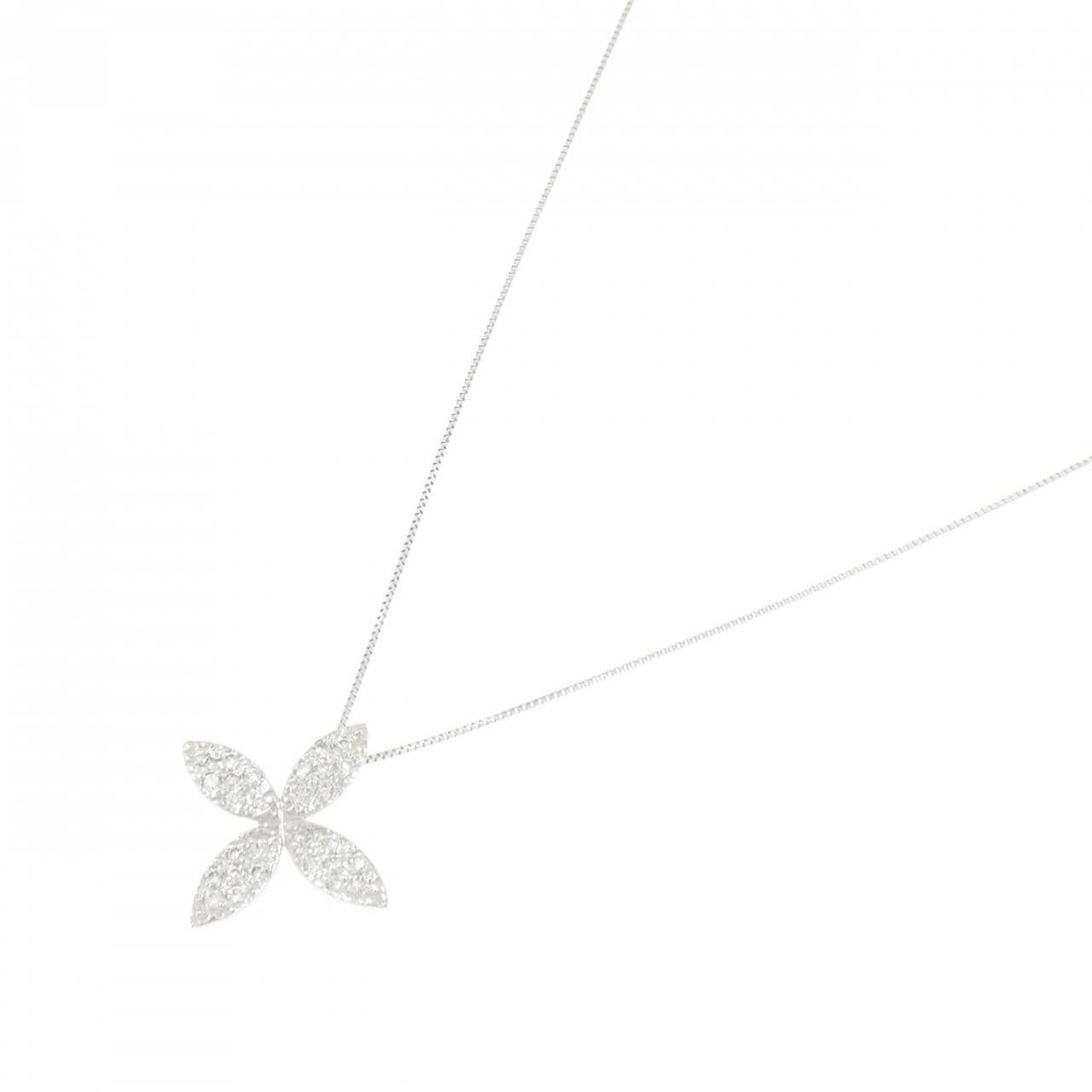 K18WG ダイヤモンド ネックレス 0.27CT