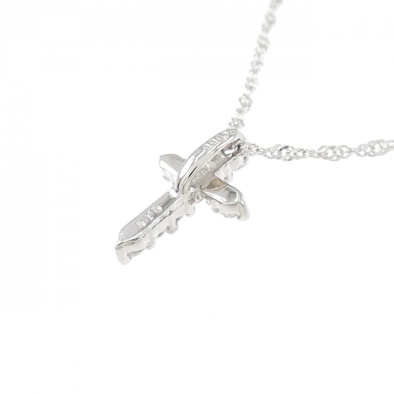 PT900/PT850 Cross Diamond Necklace 0.15CT