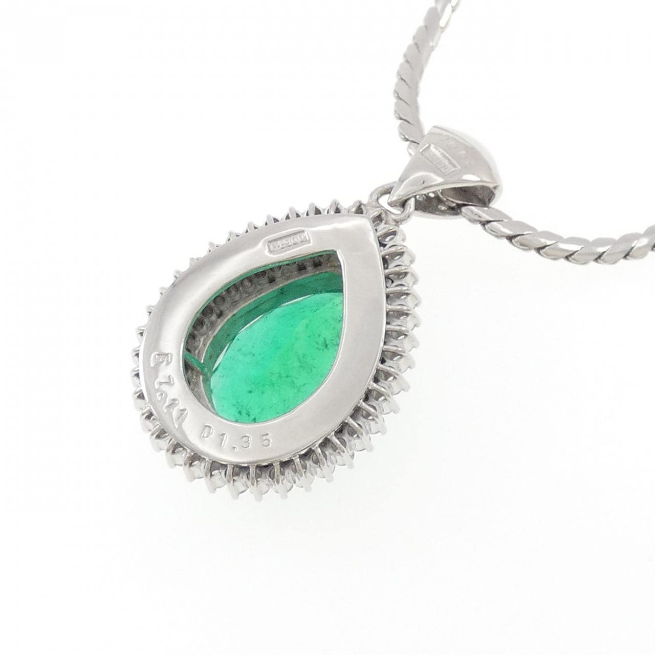 PT900/PT850 エメラルド ネックレス 7.11CT コロンビア産