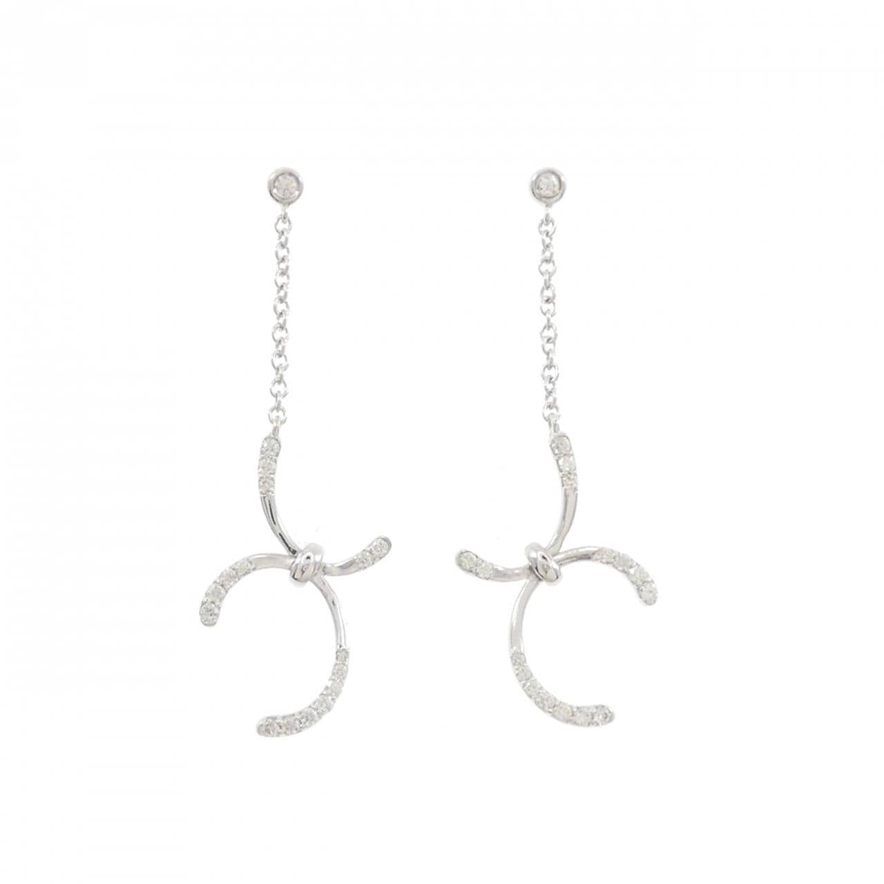 K18WG ダイヤモンド ピアス 0.32CT
