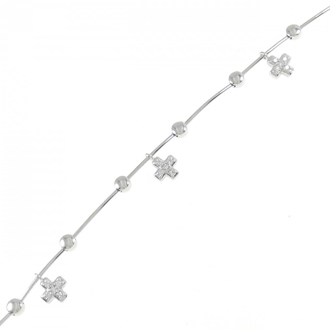 PT850 クロス ダイヤモンド ブレスレット 0.15CT