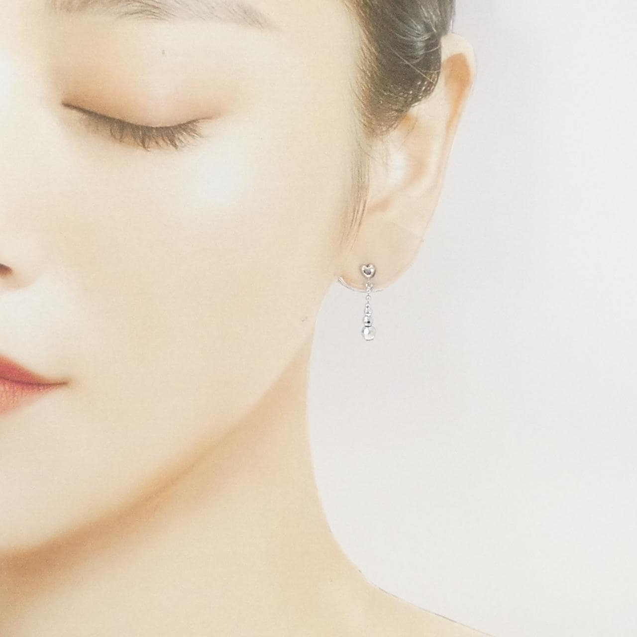 PT900 ハート ピアス