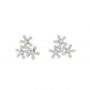 K18WG/750WG ダイヤモンド ピアス 0.80CT