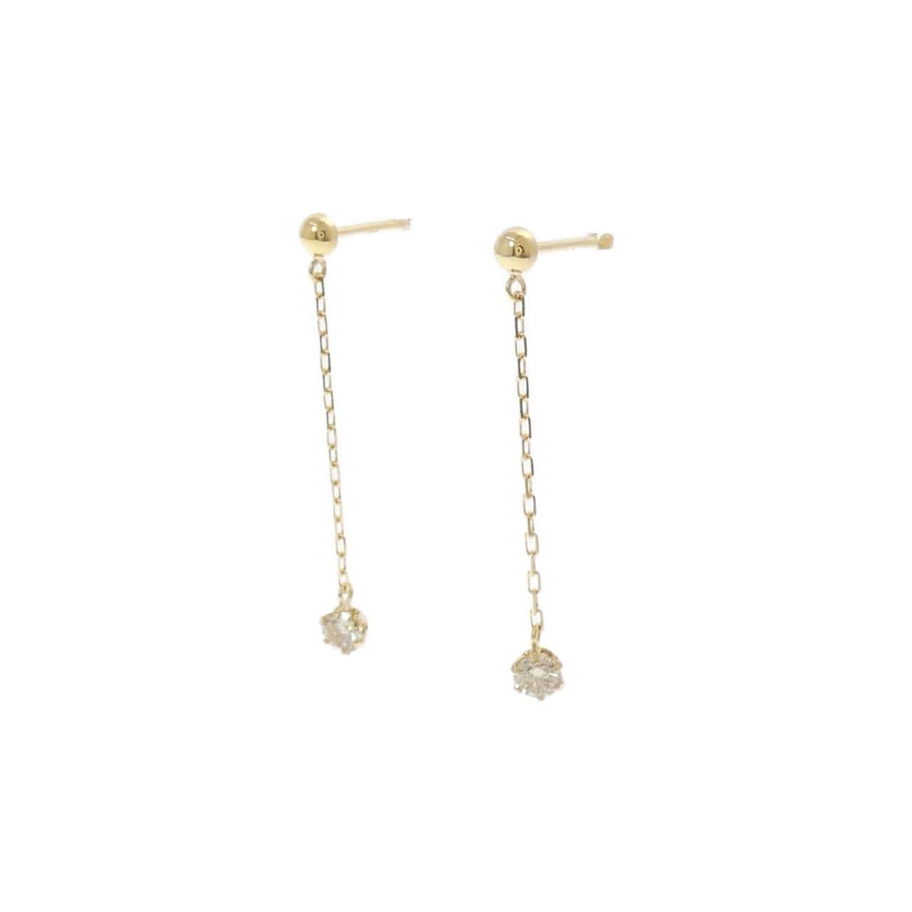 【新品】K18YG ダイヤモンド ピアス 0.15CT