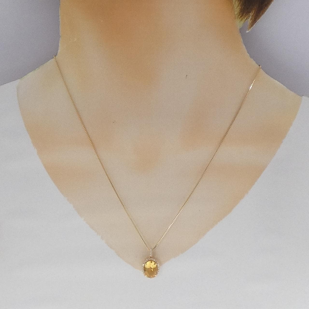 K18YG シトリン ネックレス