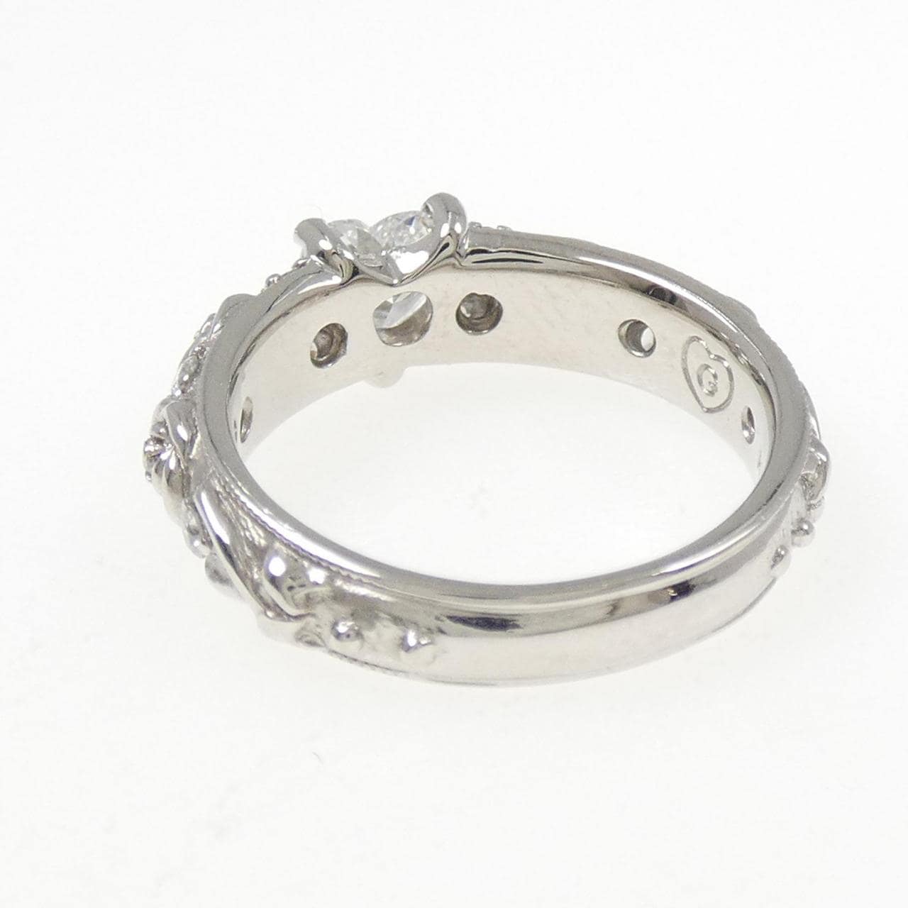 PT950 ダイヤモンド リング 0.504CT G SI2 ハートシェイプ