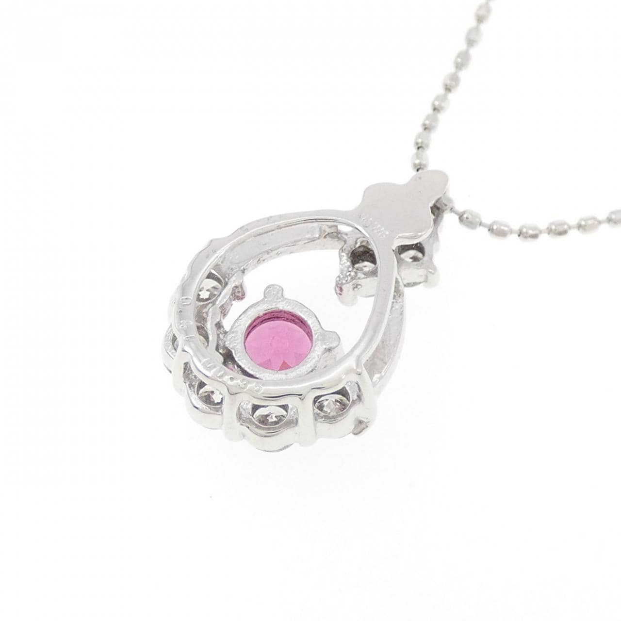 K18WG ルビー ネックレス 0.41CT