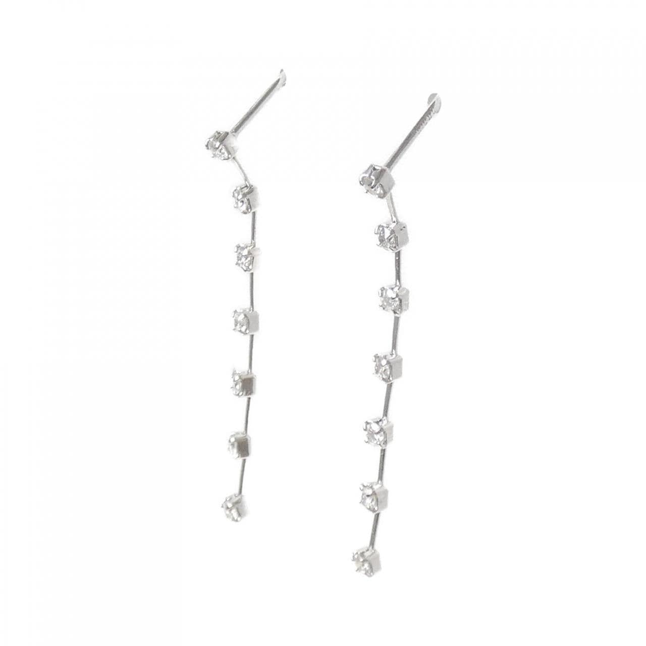 K18WG ダイヤモンド ピアス 0.30CT