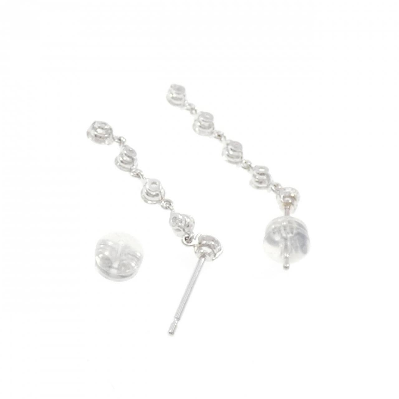 K18WG ダイヤモンド ピアス 1.22CT