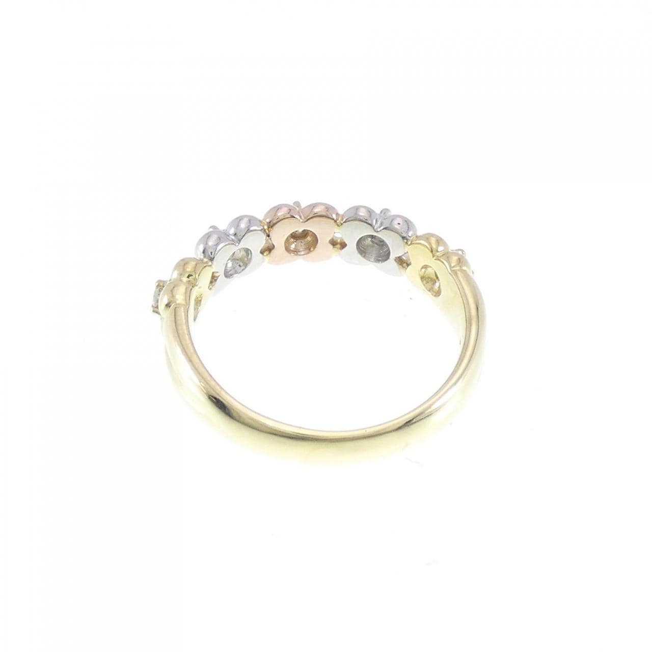 K18/K18PG/PT Flower Diamond Ring 0.15CT