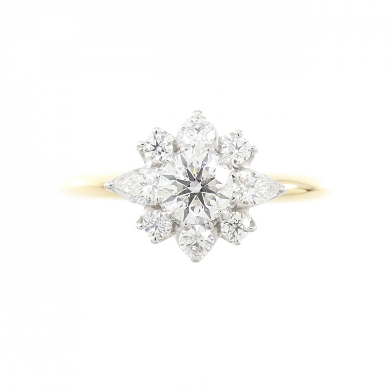 750YG/PT950 Diamond Ring 0.28CT D IF 3EXT