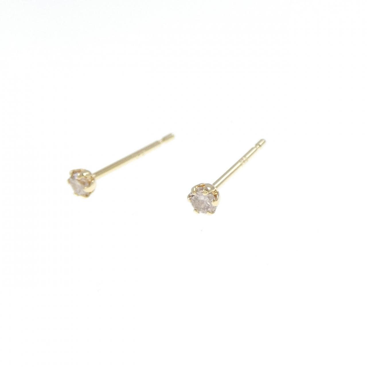 K18YG ダイヤモンド ピアス 0.10CT