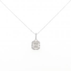 K18WG ダイヤモンド ネックレス 0.30CT