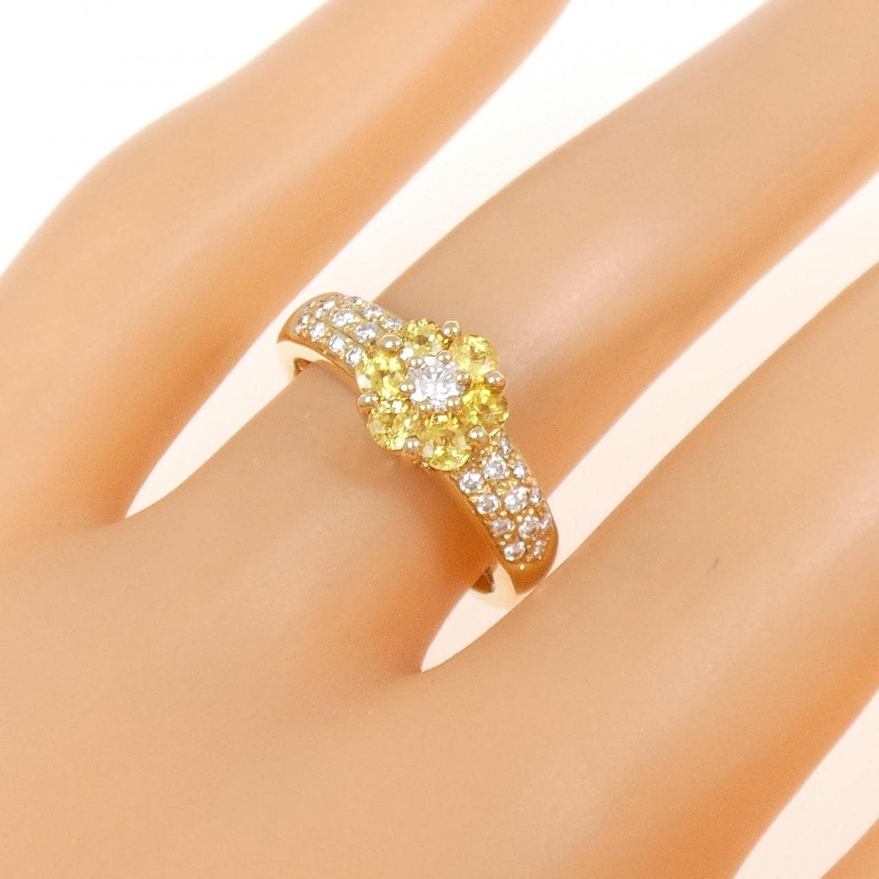 K18YG サファイヤ リング 0.60CT