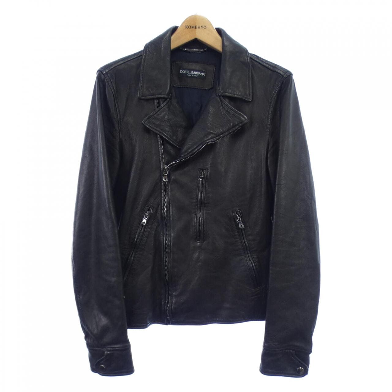 ドルチェアンドガッバーナ DOLCE&GABBANA レザーライダースジャケット
