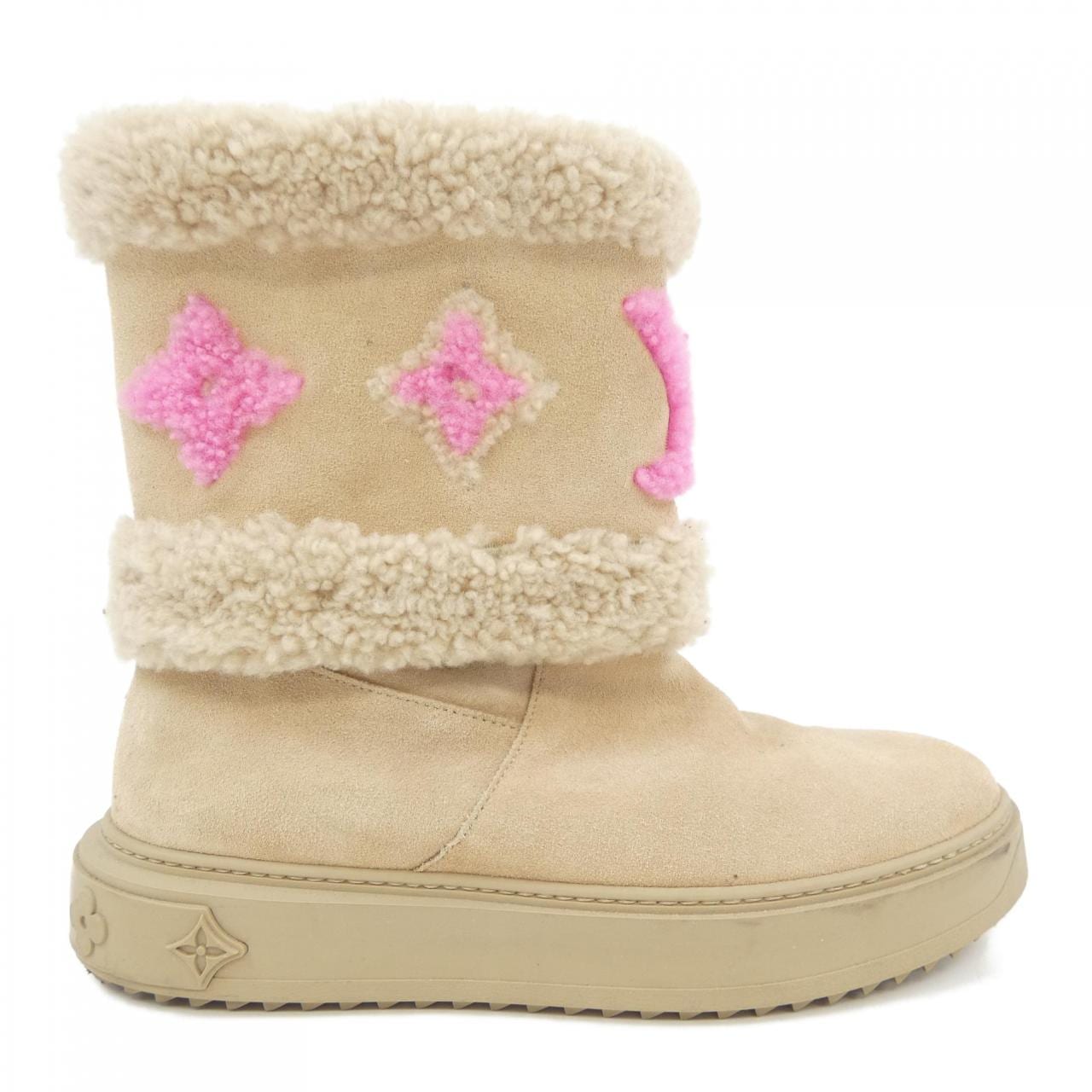 ルイヴィトン LOUIS VUITTON LVイニシャル、モノグラムフラワー スノードロップライン ブーツ