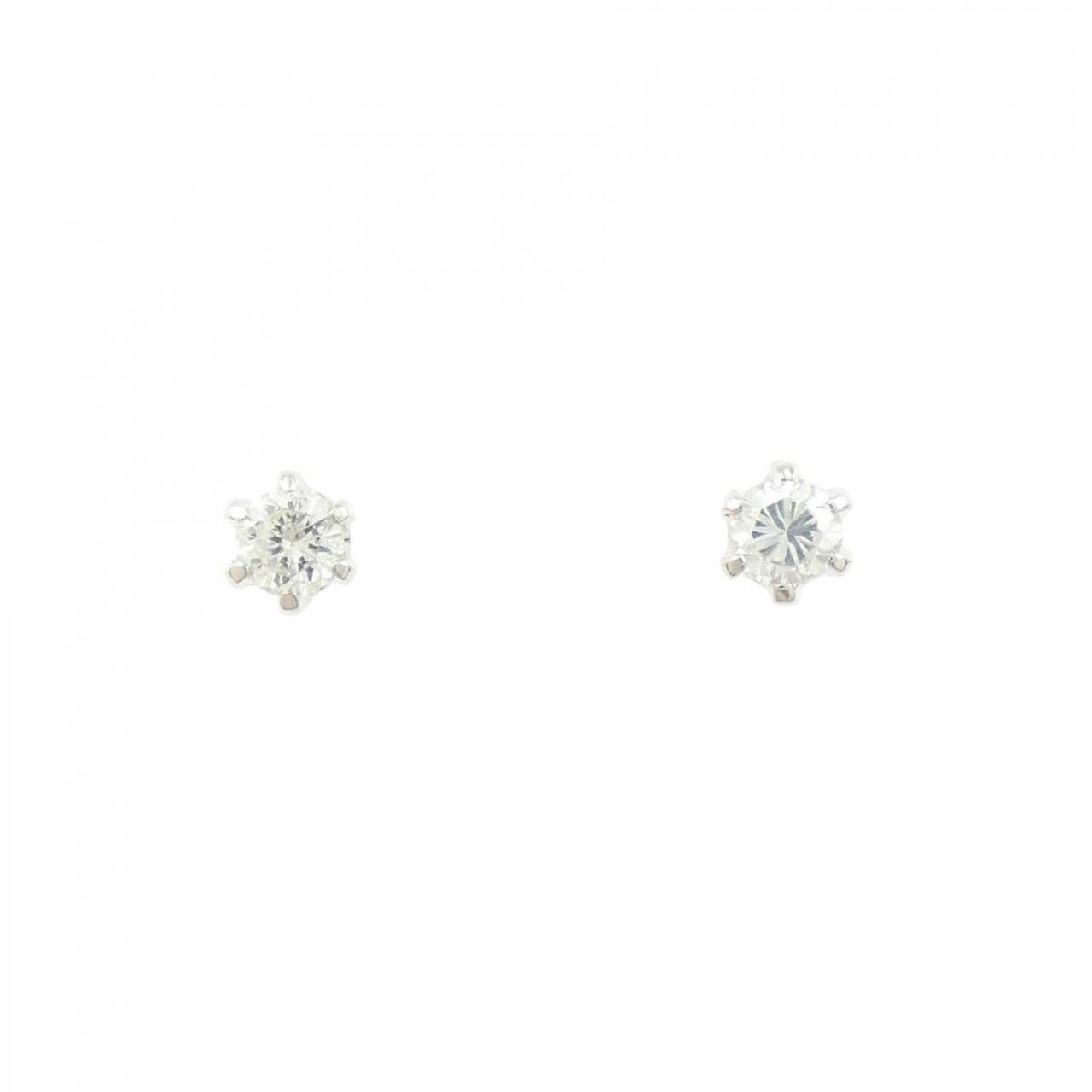 PT/PT900 ソリティア ダイヤモンド ピアス 0.28CT