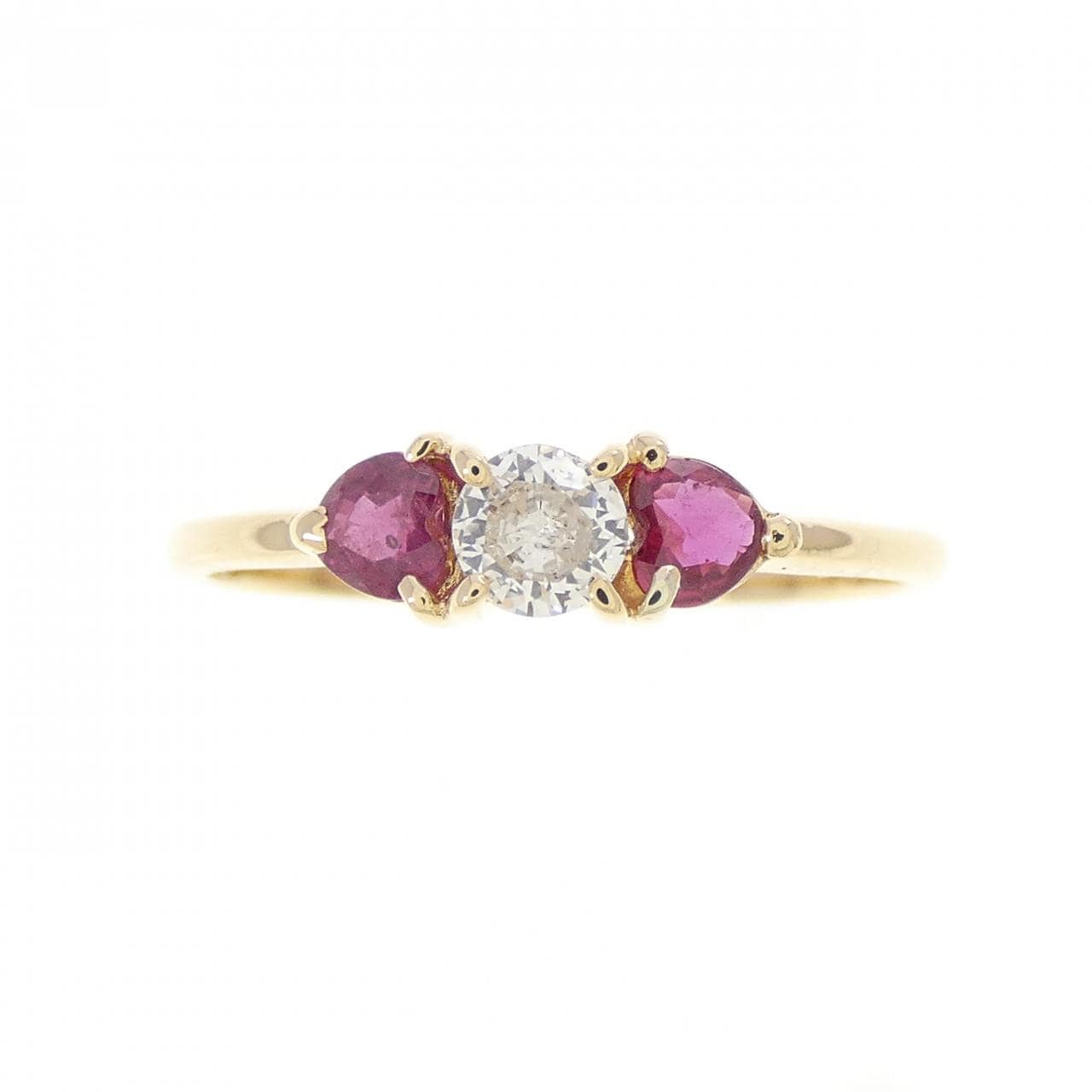 K18YG ルビー リング 0.30CT