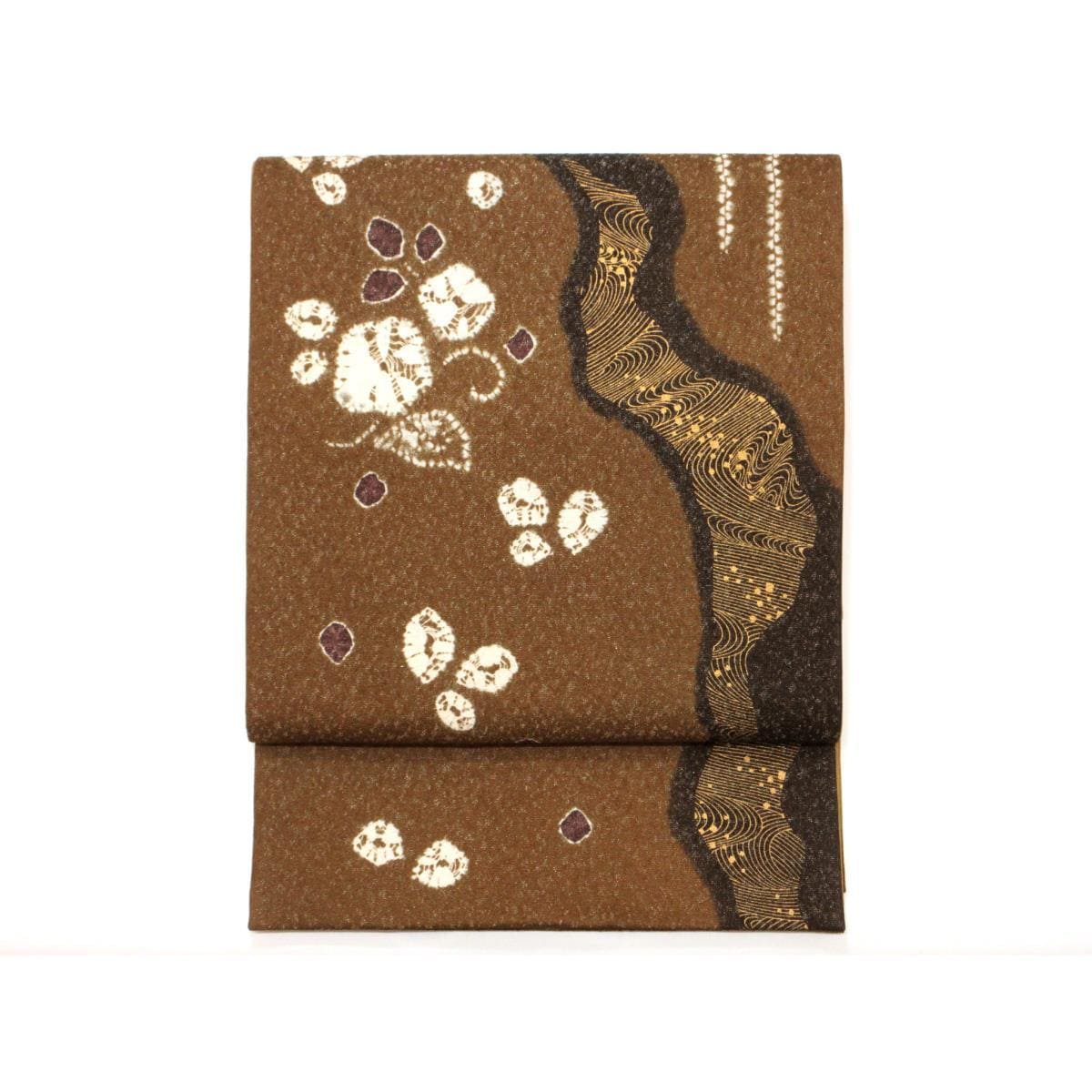 袋帯　染帯　友禅金彩加工　絞り入