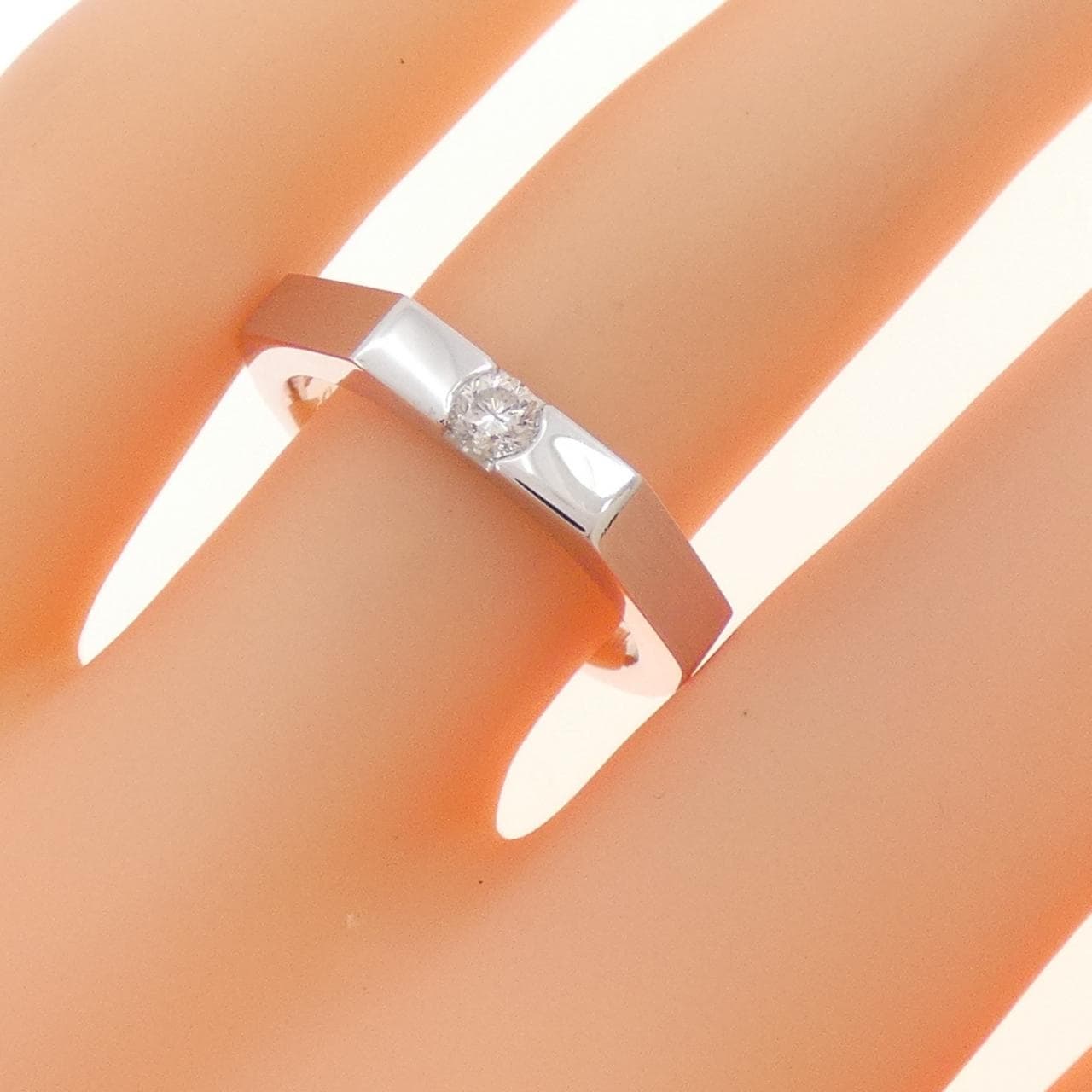 K18WG ダイヤモンド リング 0.11CT