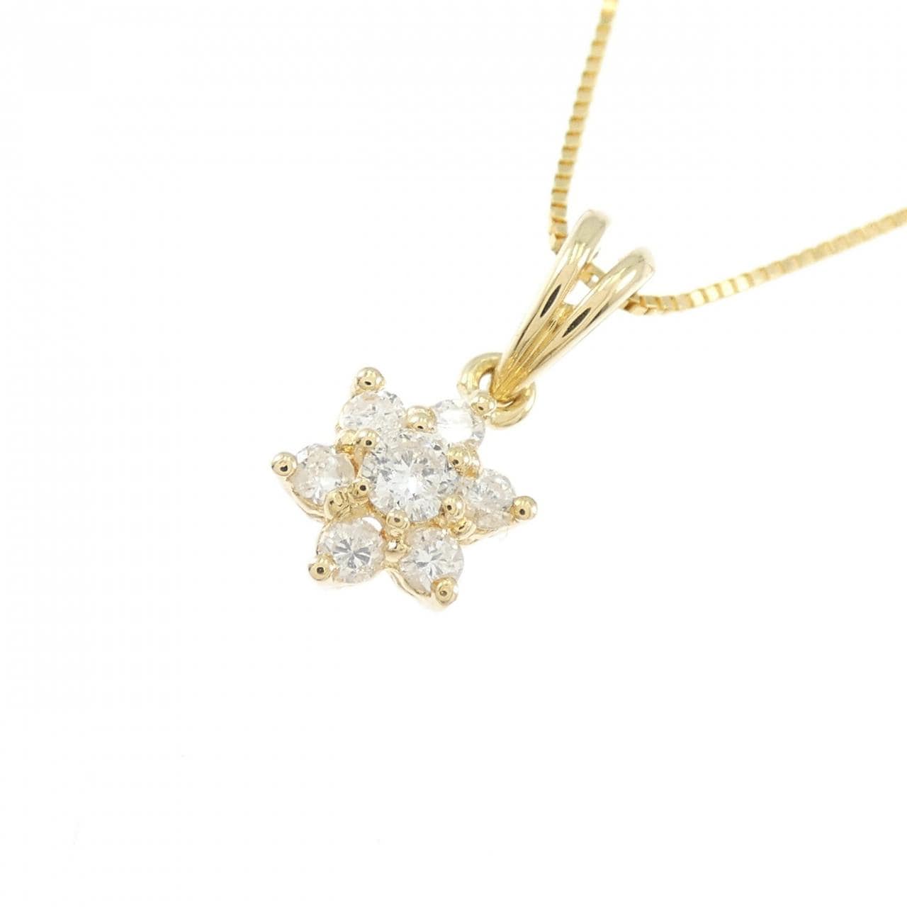 K18YG/750YG ダイヤモンド ネックレス