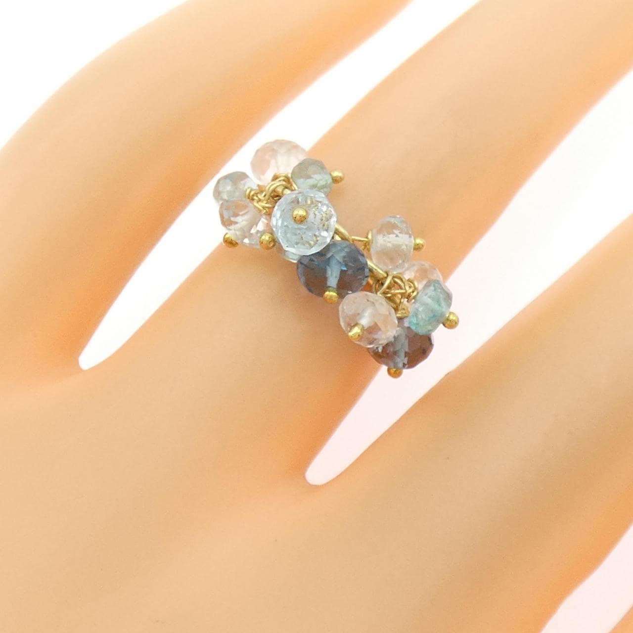 K18YG カラーストーン リング