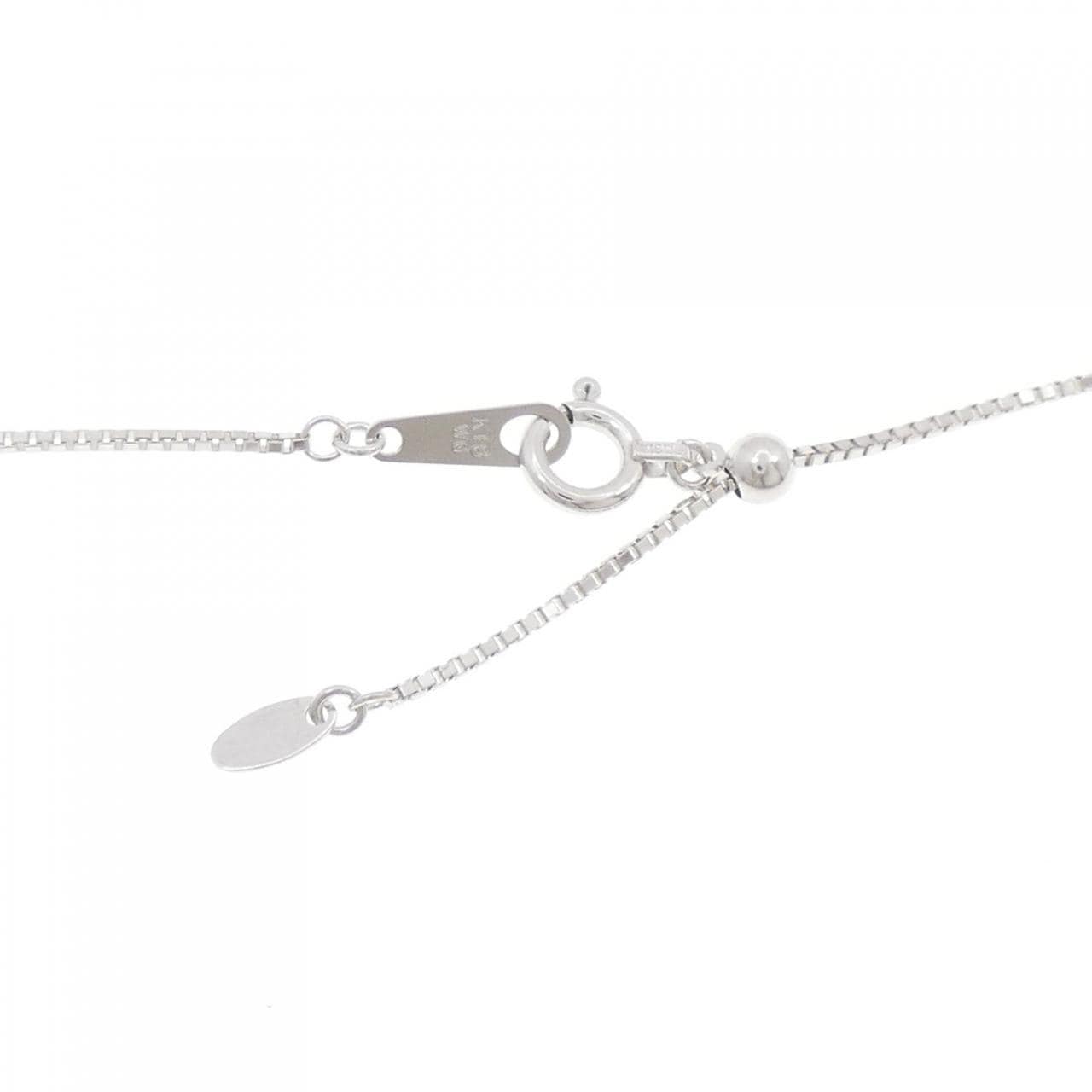 K18WG クロス ダイヤモンド ネックレス 0.50CT
