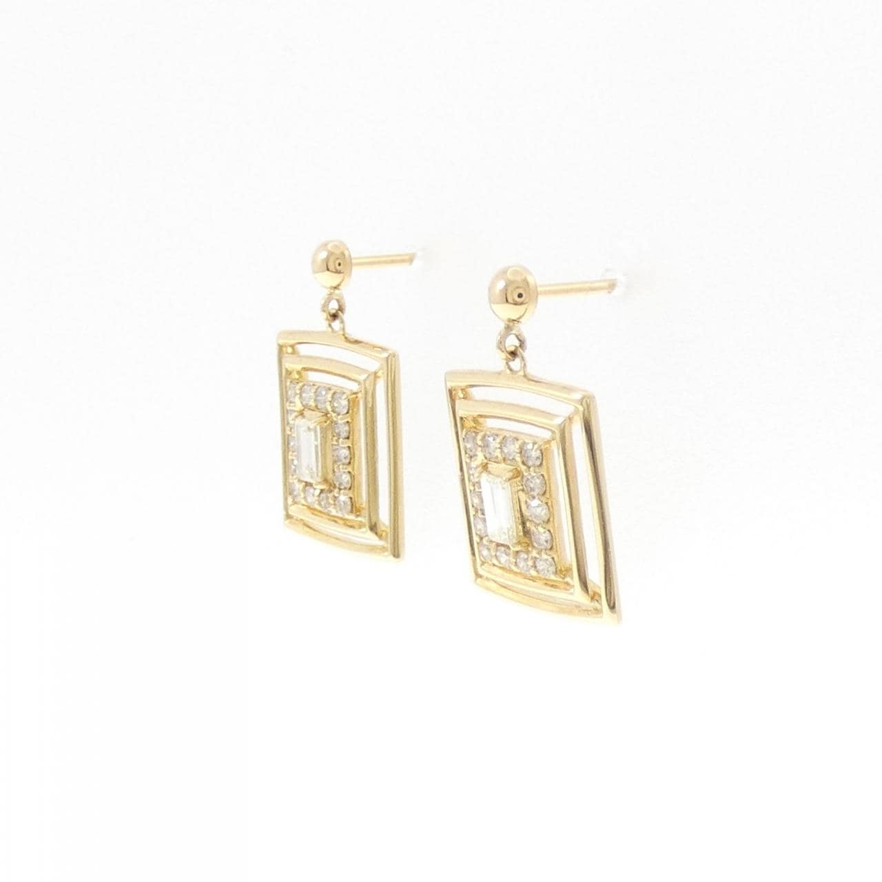 【新品】K18YG ダイヤモンド ピアス 0.30CT