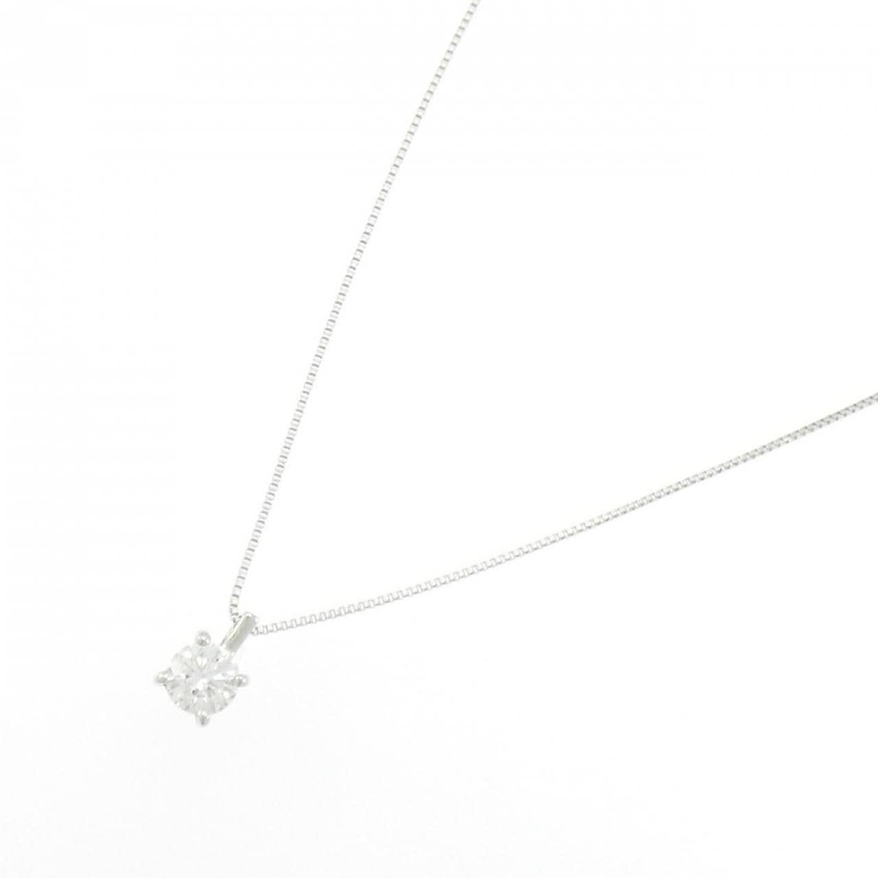 K18WG ダイヤモンド ネックレス 0.313CT F SI2 3EXT H&C