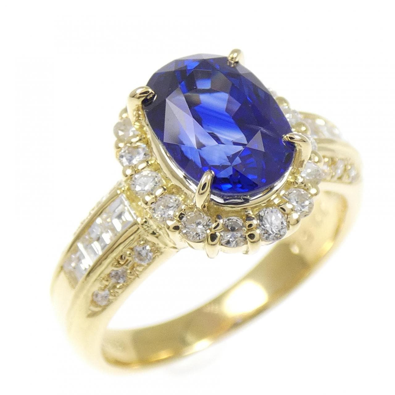 K18YG サファイヤ リング 2.82CT