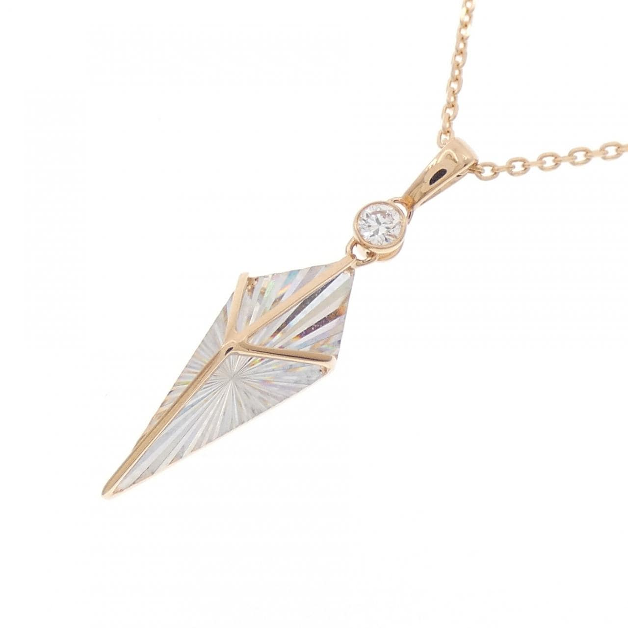 K18PG ダイヤモンド ネックレス 0.03CT