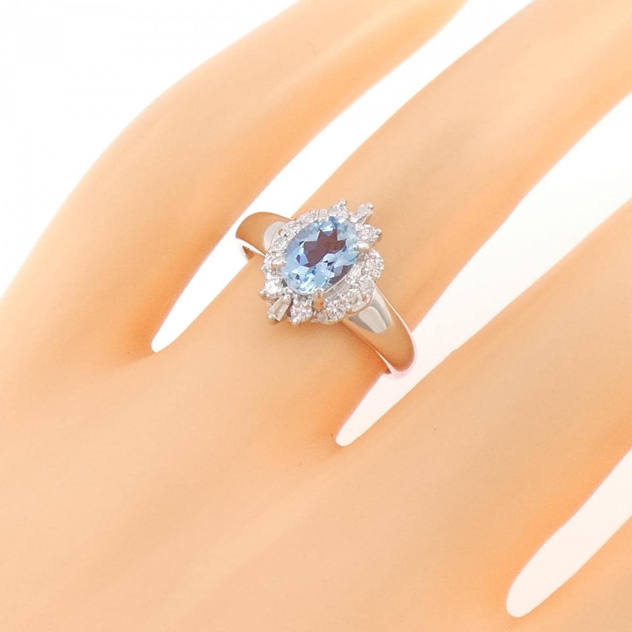 PT900 アクアマリン リング 0.72CT