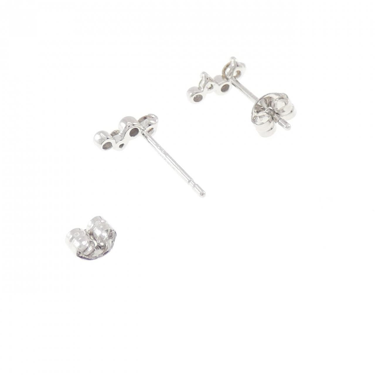 K18WG ダイヤモンド ピアス 0.1CT