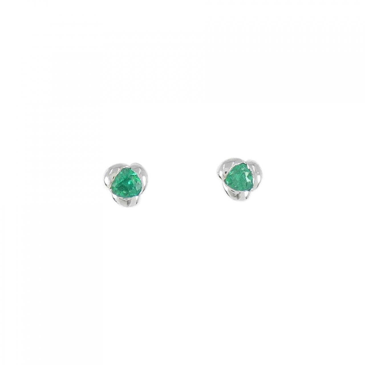PT/K14WG翡翠耳釘0.26CT