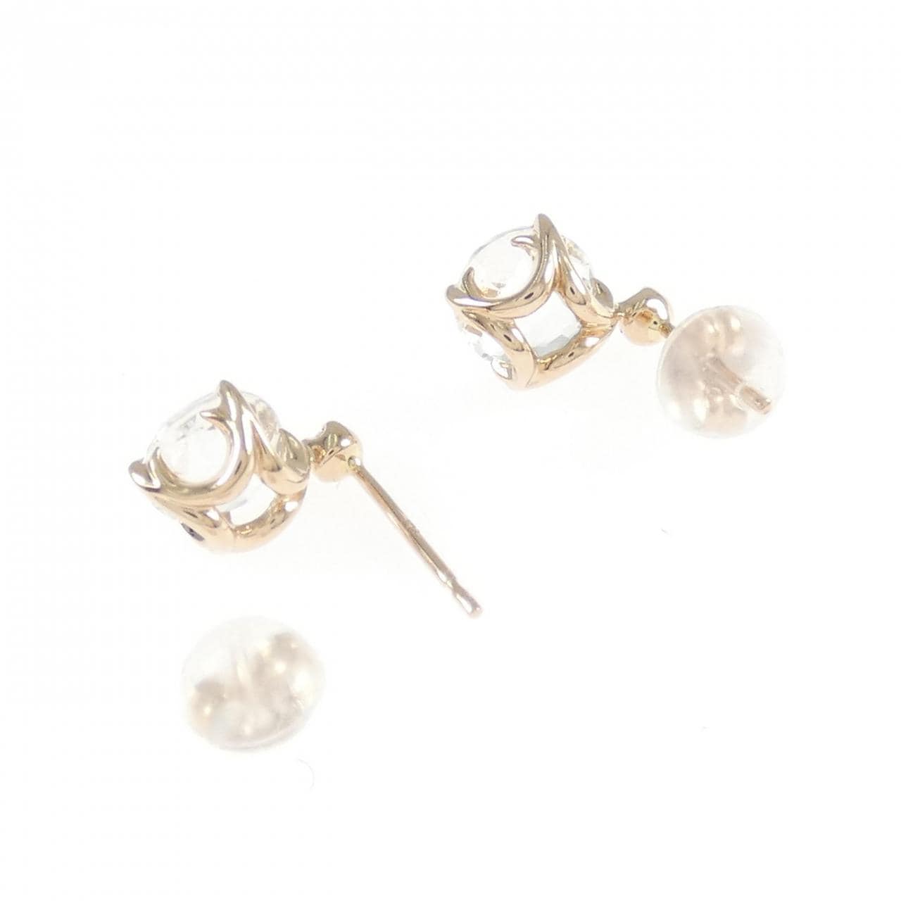 K18PG クオーツ ピアス